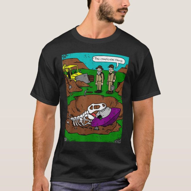 Paläontologe Witz für Männer Frauen und Kinder Din T-Shirt (Vorderseite)