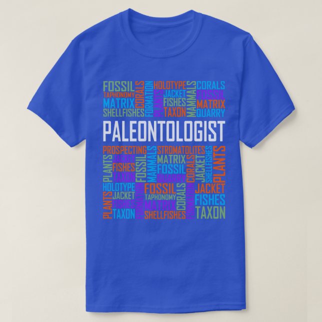 Paläontologe Worte T-Shirt (Design vorne)