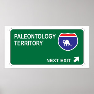 Paläontologie-folgender Ausgang Poster