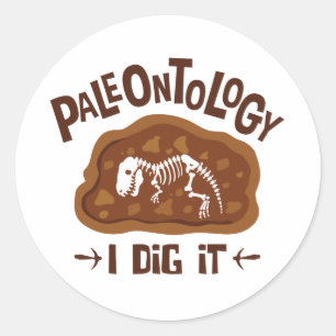 Paläontologie I Dig It Paläontologe Dinosaurier Bo Runder Aufkleber