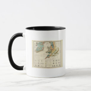 Paläontologische Karte Britische Inseln Tasse