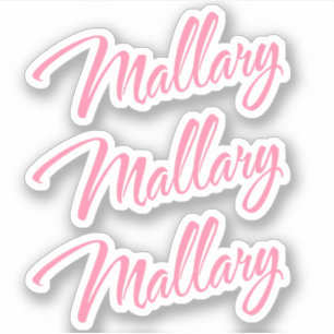 Palarname rosa cursive x3 aufkleber