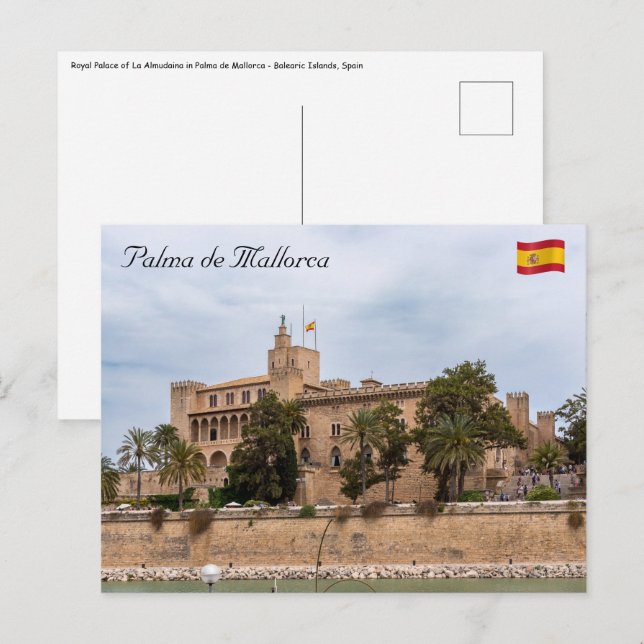 Palast Almudaina in Palma de Mallorca Postkarte (Vorne/Hinten)