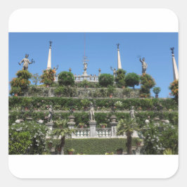 Palast Borromeo in Stresa, Italien Quadratischer Aufkleber