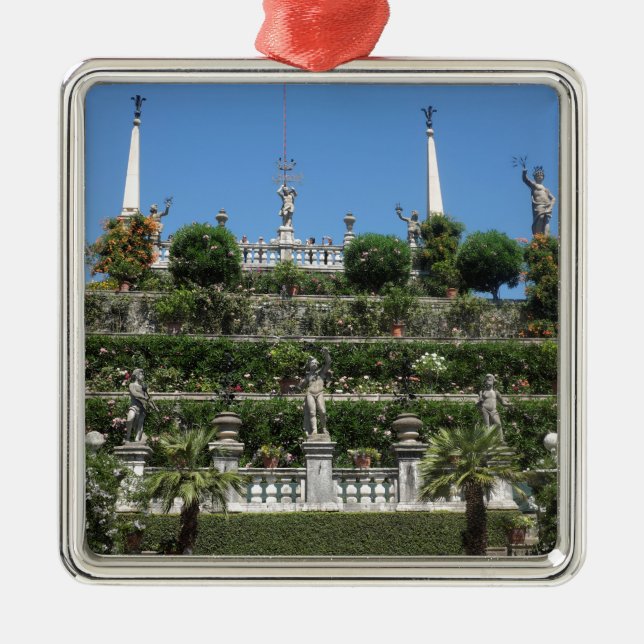 Palast Borromeo in Stresa, Italien Silbernes Ornament (Vorne)