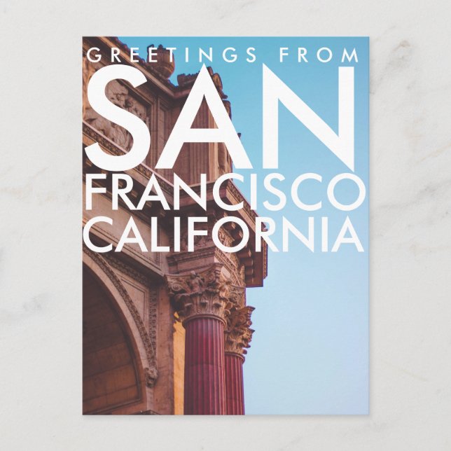 Palast der Schönen Künste, San Francisco, Kaliforn Postkarte (Vorderseite)