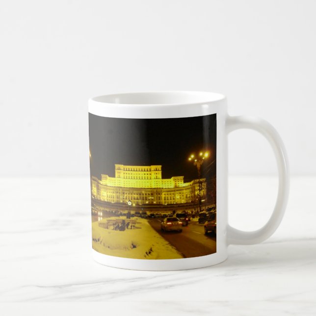 Palast des Parlaments, Bukarest, Rumänien Kaffeetasse (Rechts)