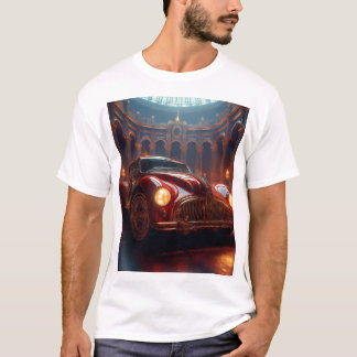 Palast geparkt – Karmesinroter Cruiser in der Groß T-Shirt