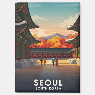 Palast in Seoul, Südkorea Magnet