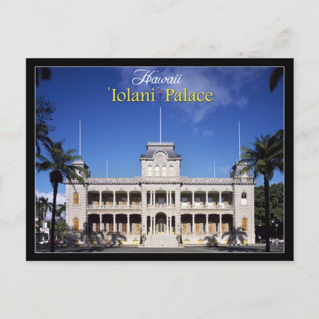 Palast Iolani in Honolulu, Hawaii Postkarte (Vorderseite)