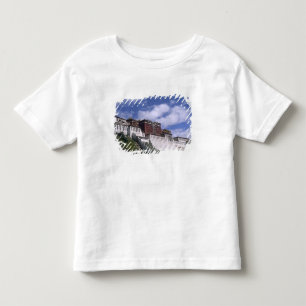 Palast Potala auf dem Berg der Zuhause des Dalai Kleinkind T-shirt