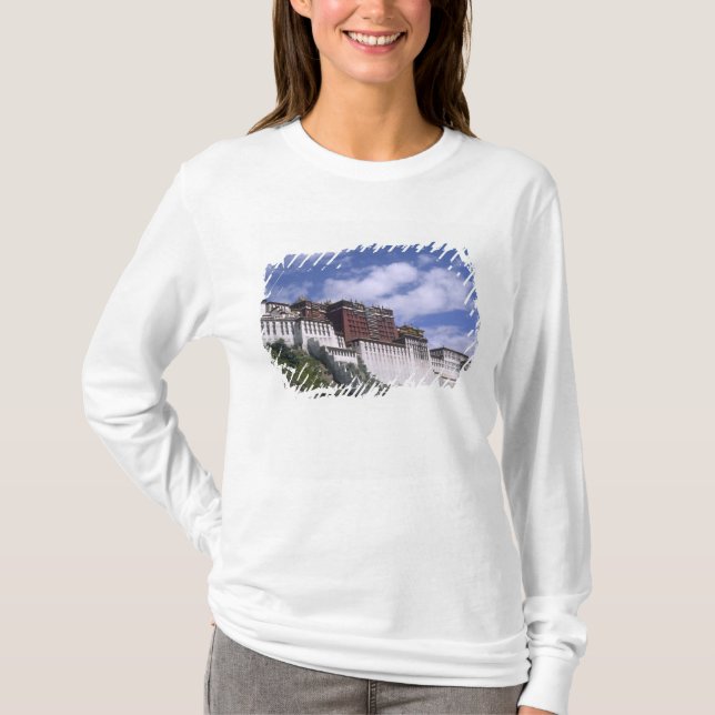 Palast Potala auf dem Berg der Zuhause des Dalai T-Shirt (Vorderseite)