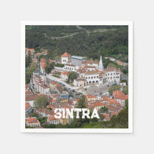 Palast Sintra von oben in Sintra, Portugal Serviette