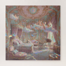 Palast-Traumlandschaft psychedelische Rococo-Wiede
