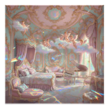 Palast-Traumlandschaft psychedelische Rokoko-Wiede