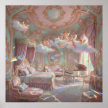 Palast-Traumlandschaft psychedelische Rokoko-Wiede