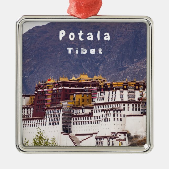 Palast von Potala in Lhasa - Tibet Ornament Aus Metall (Vorne)