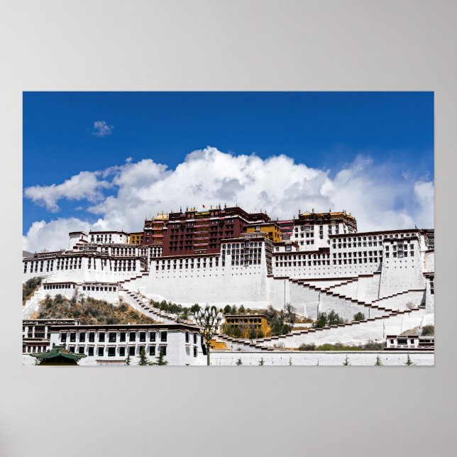 Palast von Potala in Lhasa - Tibet Poster (Vorne)