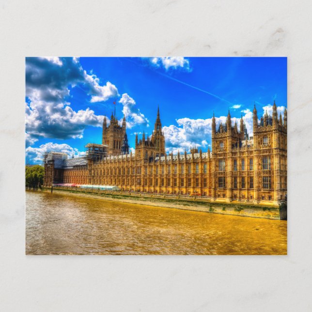 Palast Westminster Postkarte (Vorderseite)