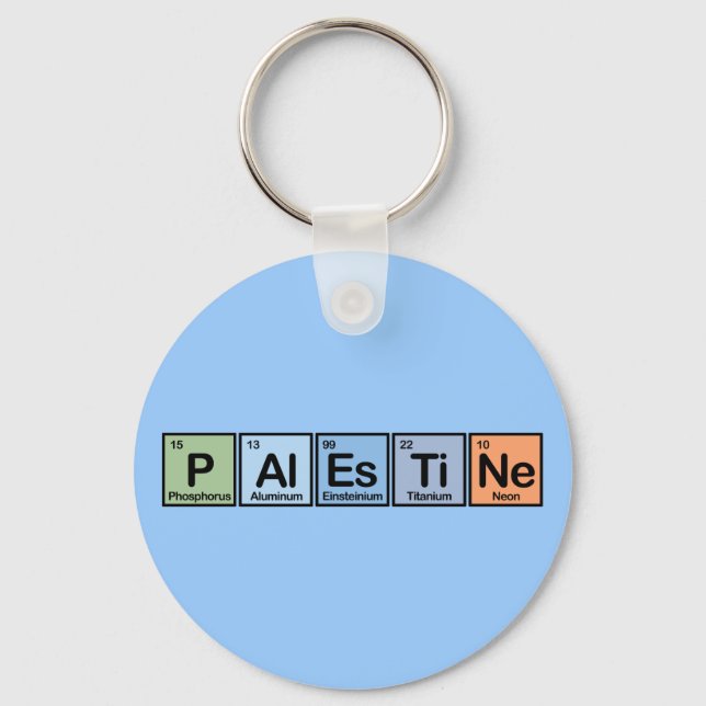 Palästina aus Elementen Schlüsselanhänger (Vorderseite)