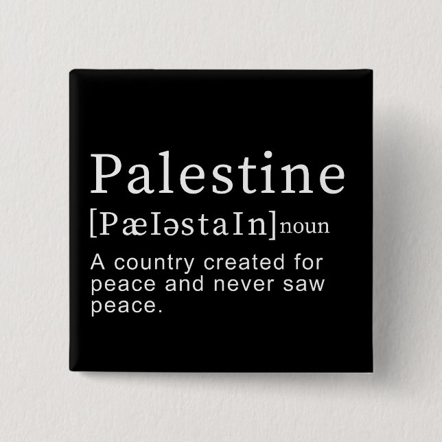 Palästina Bedeutung Design Palästina Definition Te Button (Vorderseite)