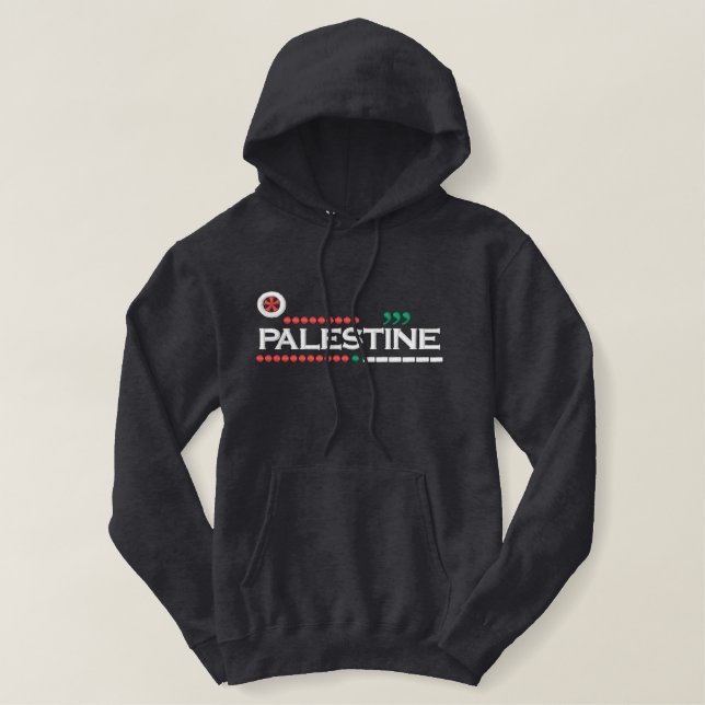 Palästina Bestickter Hoodie (Design vorne)