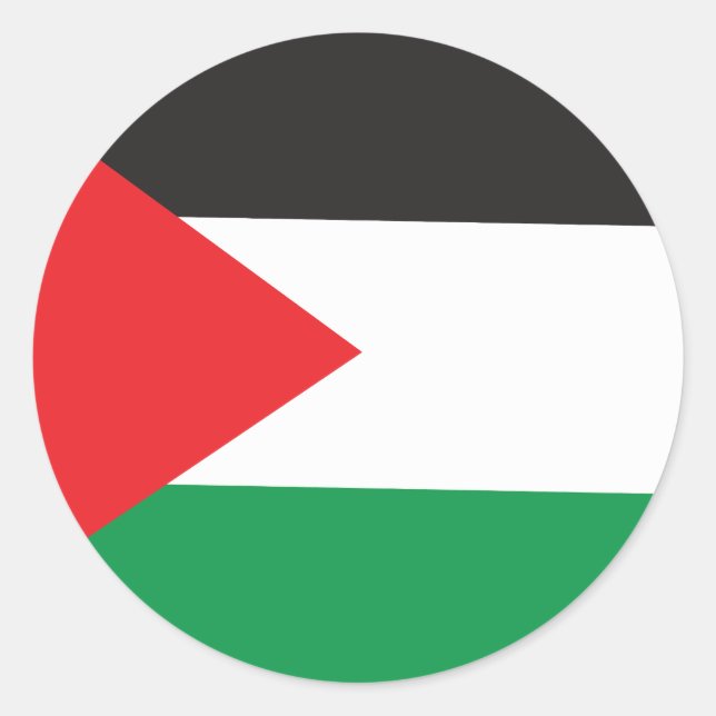Palästina-Button, Patriotische Palästinensische Fl Runder Aufkleber (Vorderseite)