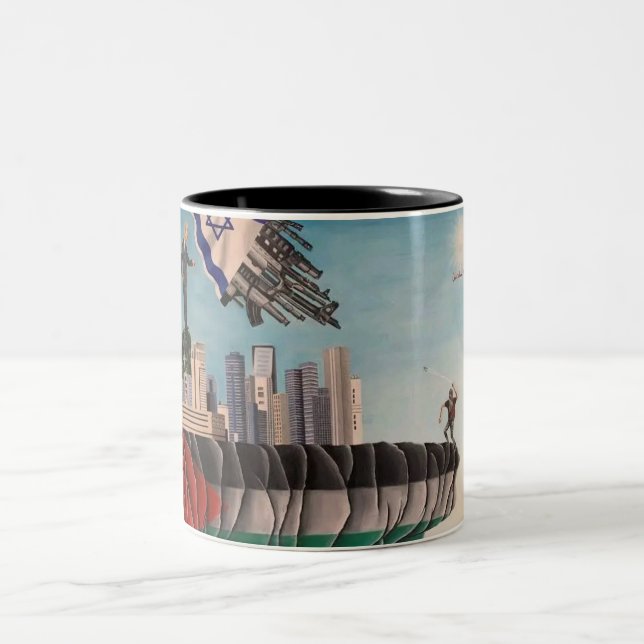 Palästina Coffee Cup Zweifarbige Tasse (Mittel)