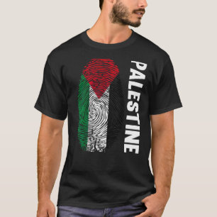 Palästina-Fingerabdruck-DNA-Flagge Palästina T-Shirt