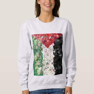 Palästina-Flagge-Blumen-Frauen-Sweatshirt Sweatshirt