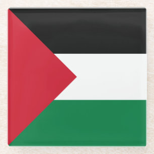 Palästina-Flagge Glasuntersetzer