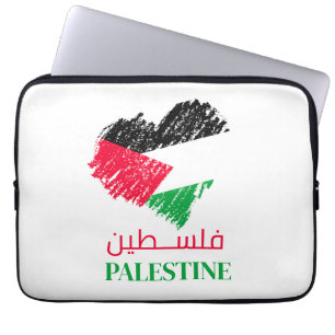 Palästina-Flagge Herz Palästinensisch Angepasst Laptopschutzhülle