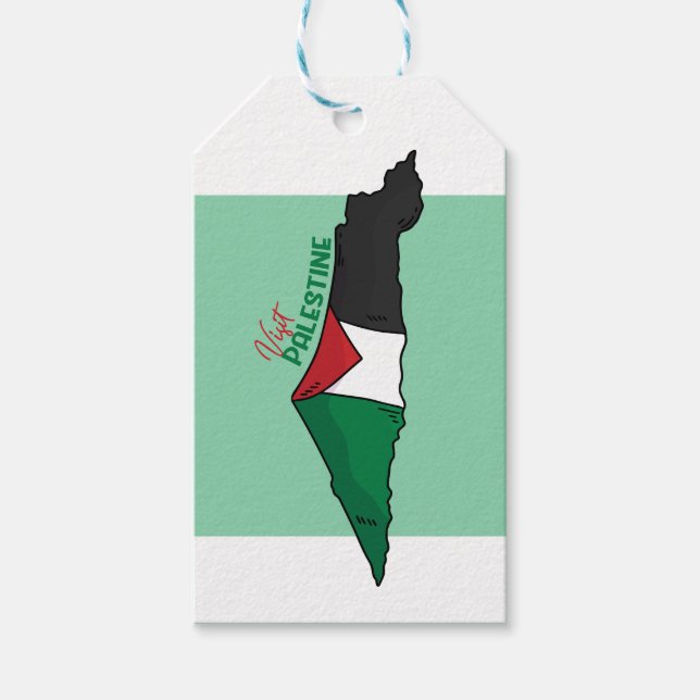 Palästina-Flagge in seiner Landkarte, Besuch Paläs Geschenkanhänger (Vorderseite)