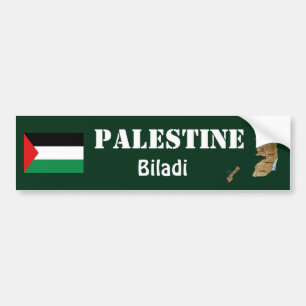 Palästina-Flagge + Karten-Autoaufkleber Autoaufkleber