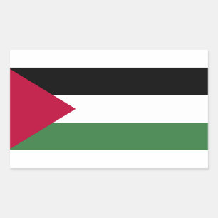 Palästina-Flagge Rechteckiger Aufkleber