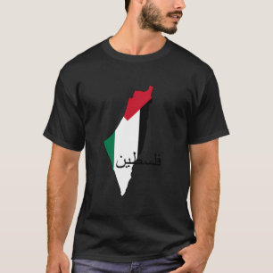 Palästina-Flagge und Karte T-Shirt