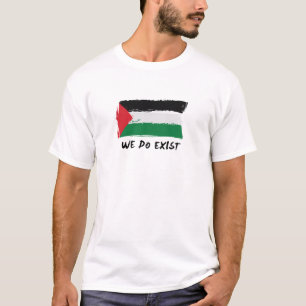 Palästina-Flaggen-Bürsten-Kunst - wir existieren T-Shirt