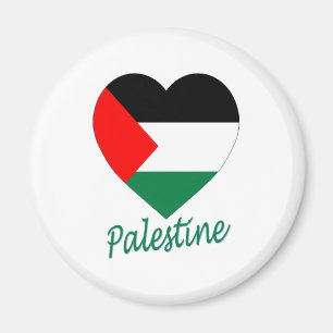Palästina-Flaggen-Herz Magnet