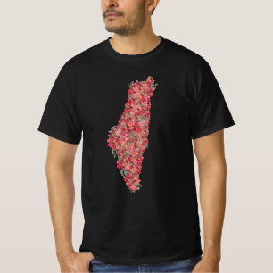 Palästina-Flora-Karte Kunstfreiheit für Palästinen T-Shirt