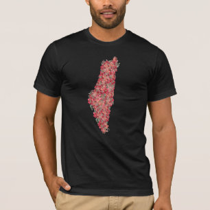 Palästina-Flora-Karte Kunstfreiheit für Palästinen T-Shirt