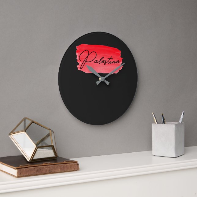Palästina Gaza frei Große Wanduhr (Büro)