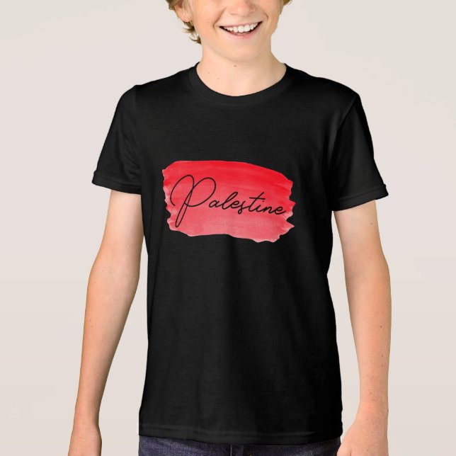 Palästina Gaza frei Tri-Blend Shirt (Vorderseite)