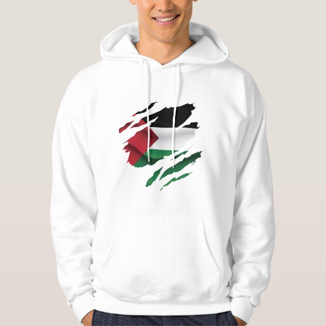 Palästina geklatschter Stolz Flag T - Shirt Keule (Vorderseite)