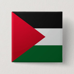 Palästina-Glossy-Platz-Flagge Button