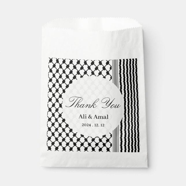 Palästina Hatta Keffiyeh Vielen Dank für Ihre Hoch Geschenktütchen (Vorderseite)