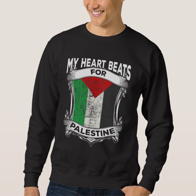 Palästina Herz-Gaza-Frieden palästinensische Wurze Sweatshirt (Vorderseite)