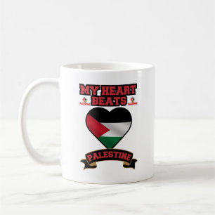 Palästina-Herzenflagge Liebe Unterstützung Freihei Kaffeetasse