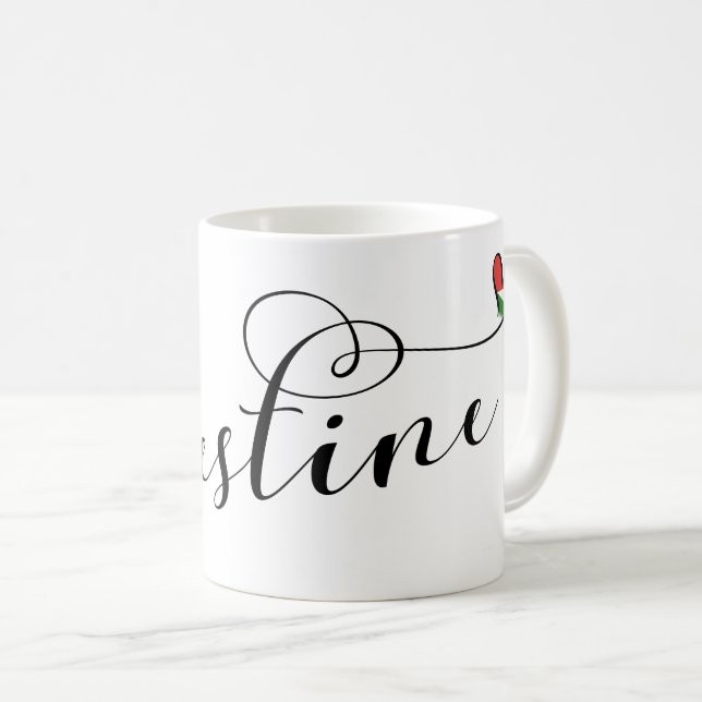 Palästina-Herzenflagge, Palästina Kaffeetasse (VorderseiteRechts)