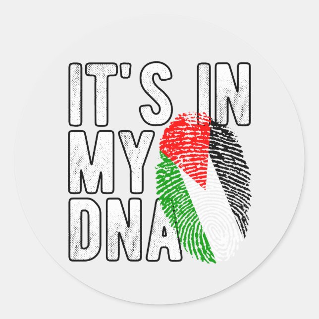 Palästina in meiner DNA Runder Aufkleber (Vorderseite)