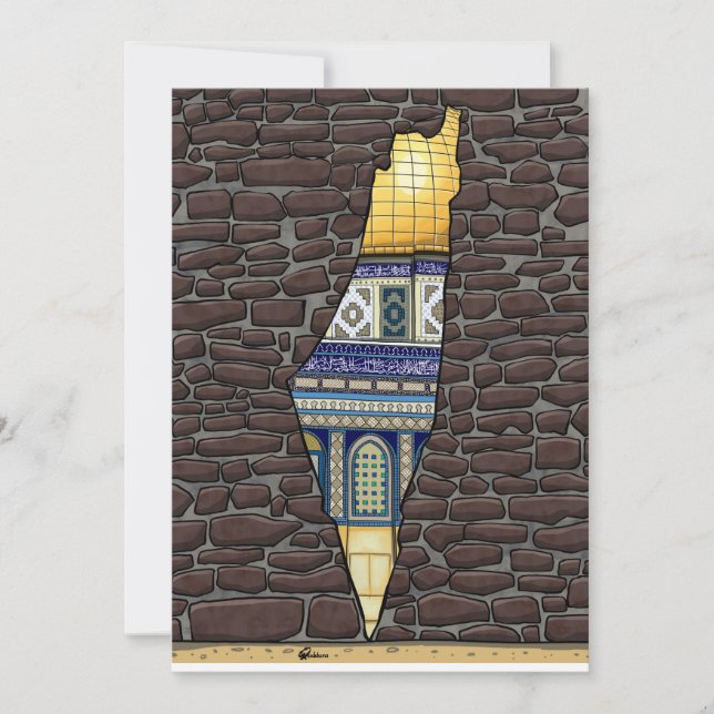 Palästina Jerusalem Einladung (Vorderseite)